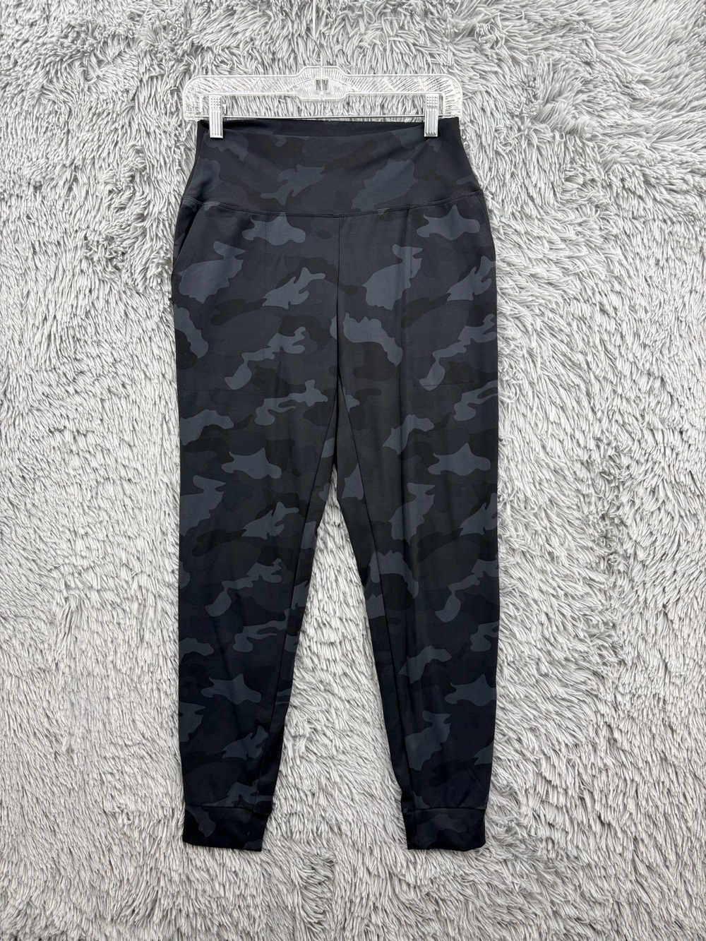 RBX Camoflauge Joggers Womens Medium Black Gray Comfy Casual Soft Athleisure